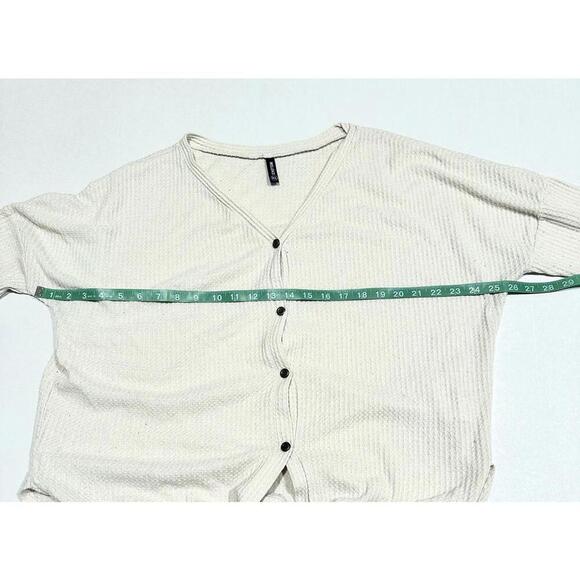 Iwollence Womens Sweater Shirt Waffle Knit Thermal Long Sleeve Tie Knot XL - Picture 11 of 15